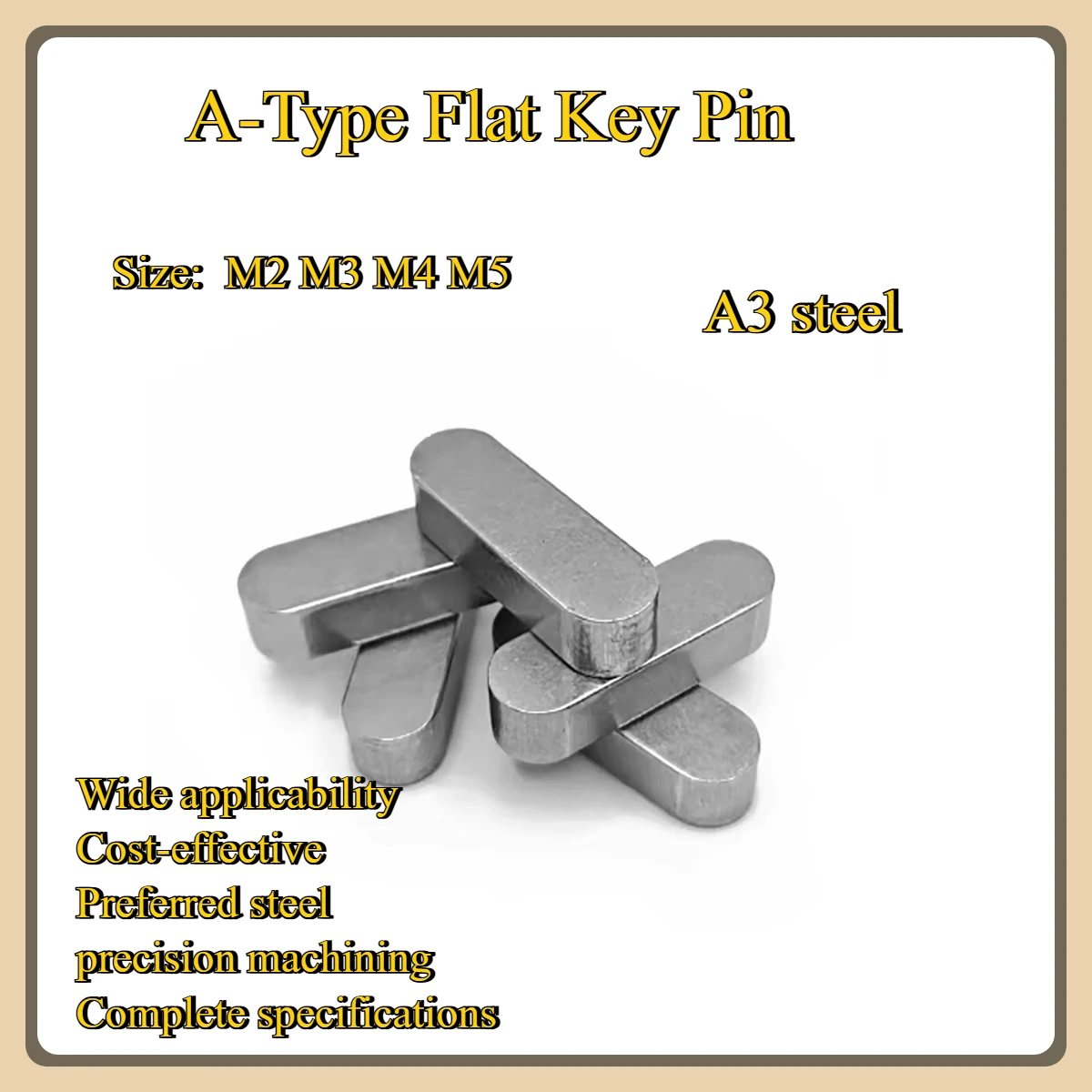 A-Type Flat Key Pin Motor Fixed Pin Shaft Pulley Motor Construction Strip M2M3M4M5