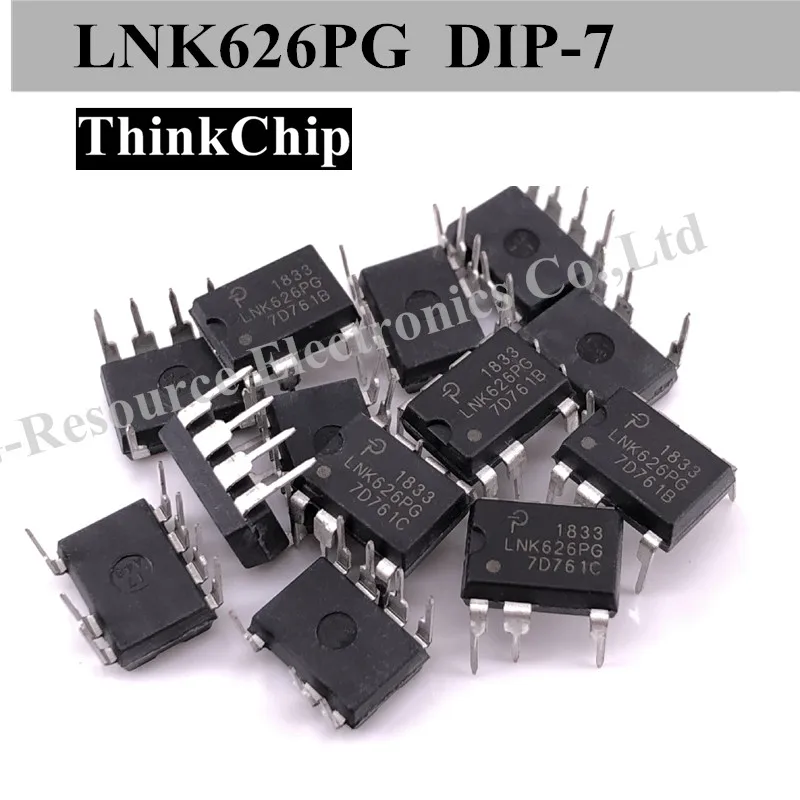 (10 قطعة) LNK626PG DIP-7 LNK626P LNK626 DIP منخفضة الطاقة خارج الخط الجلاد IC