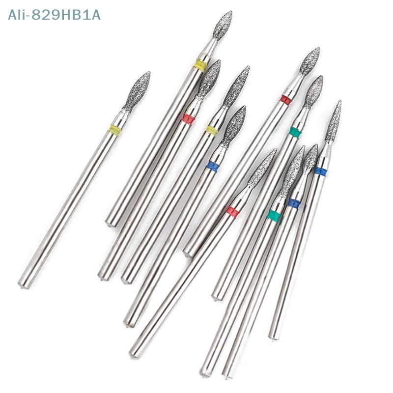 11Pcs Diamond Nail Drill Bits Milling Cutter For Manicure Left Right Rotary Cuticle Files Buffer DIY Nails Accessories Tools