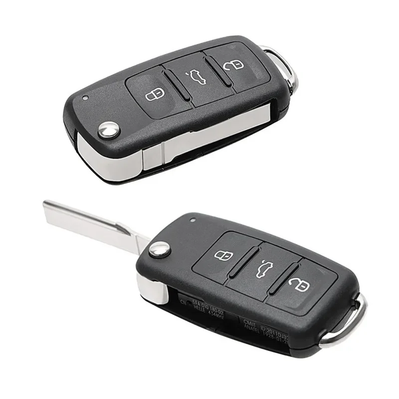 10PCS 5K0 837 202AD Car Key Shell Fob Case For Roomster Polo Touran Tiguan Jetta Amarok Multivan Golf 6