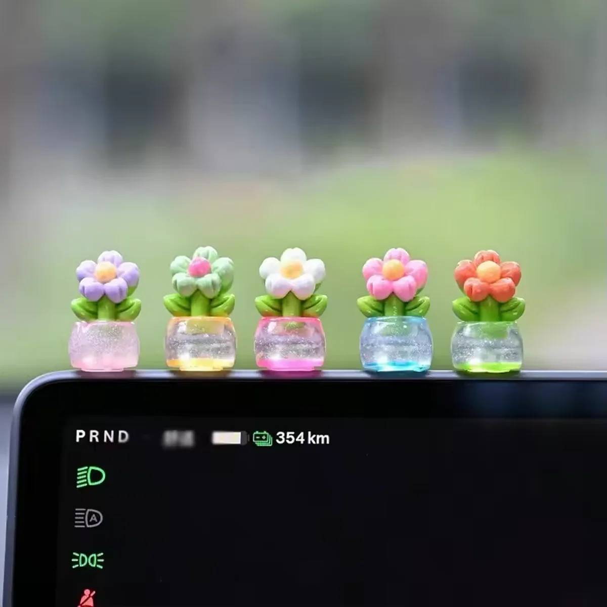 Cute Little Flower Pots, Car Ornaments, Car Dashboard Screens, Small Flowers, Creative Decorations for the Car