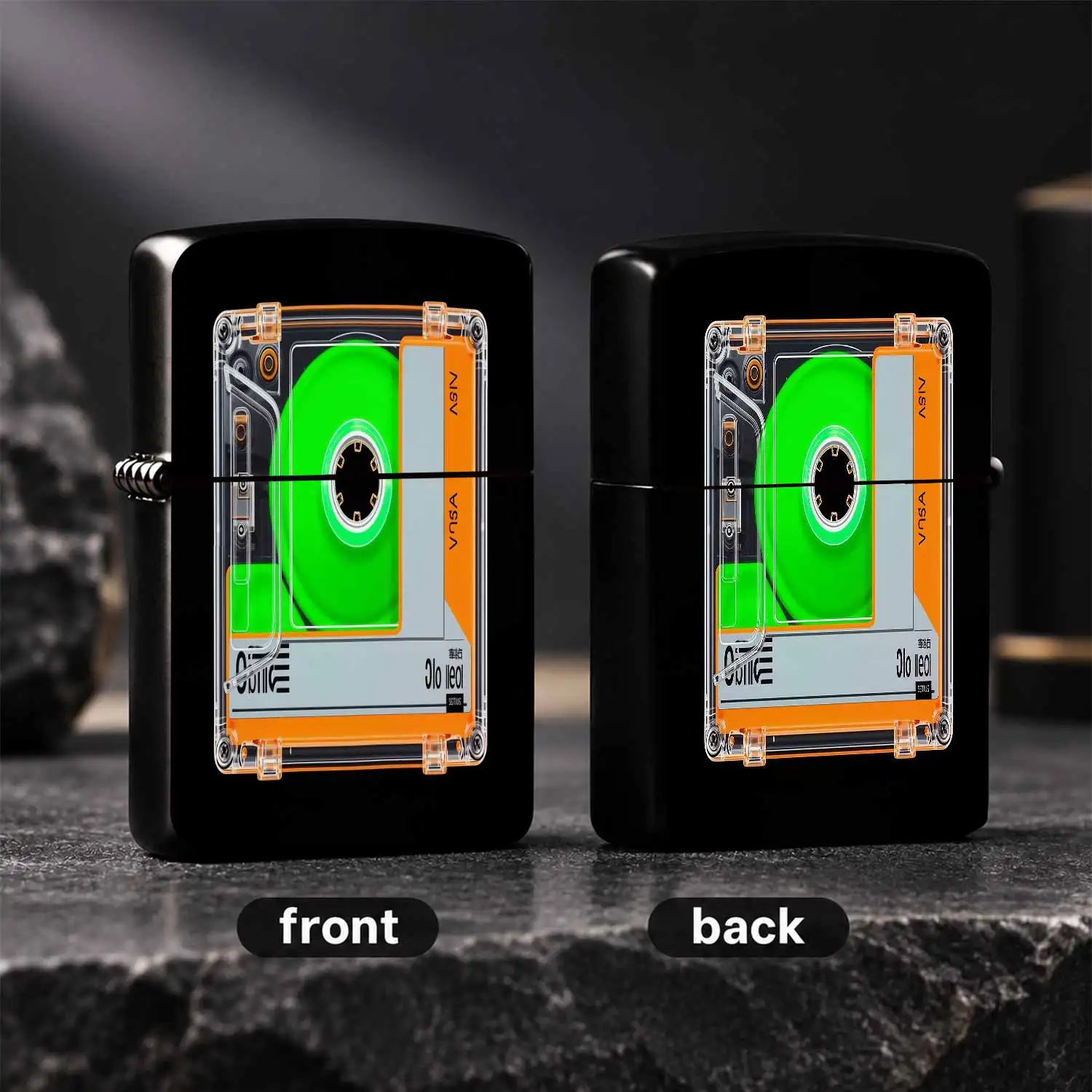 Retro Cassette Tape Shaped Lighter, Creative Vintage Audio Tape Art Design Exquisite Transparent Body, Portable Stylish Personal Accessory, Ideal Unique Gift For Friends, Suitable For Daily Travel, Party, Outdoor And Al A Humorous And Inter