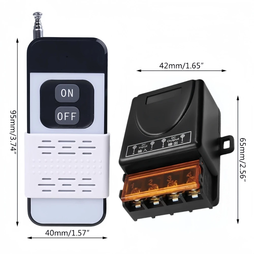 DV 12V 24V 36V 30A relè sistema di interruttori di controllo remoto Wireless trasmettitore RF 433Mhz On Off per scaldacqua lampada a soffitto a LED