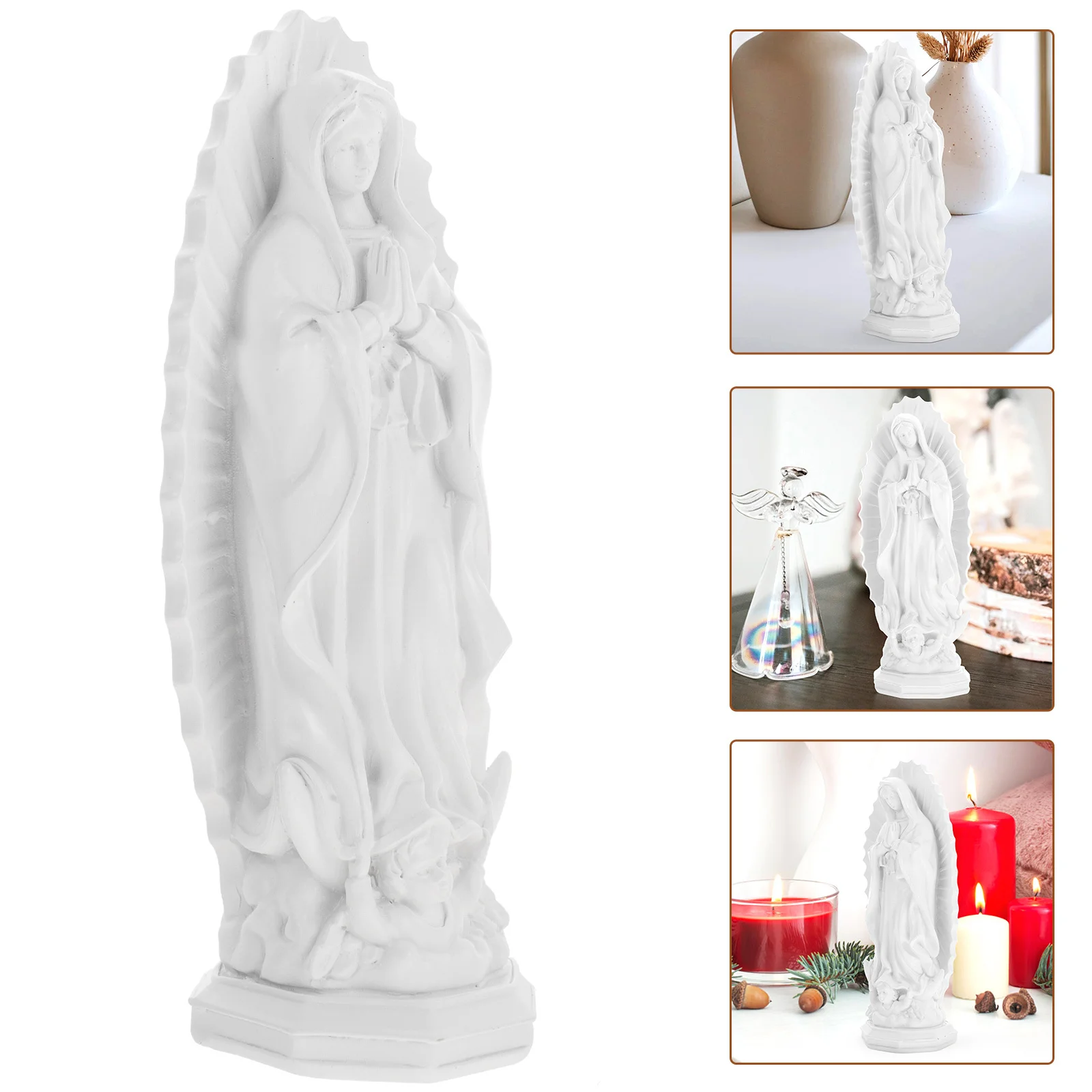 

Resin Mary Statue Unique Religious Ornament Practical Design Home Office Desktop Decoration Mary Statue