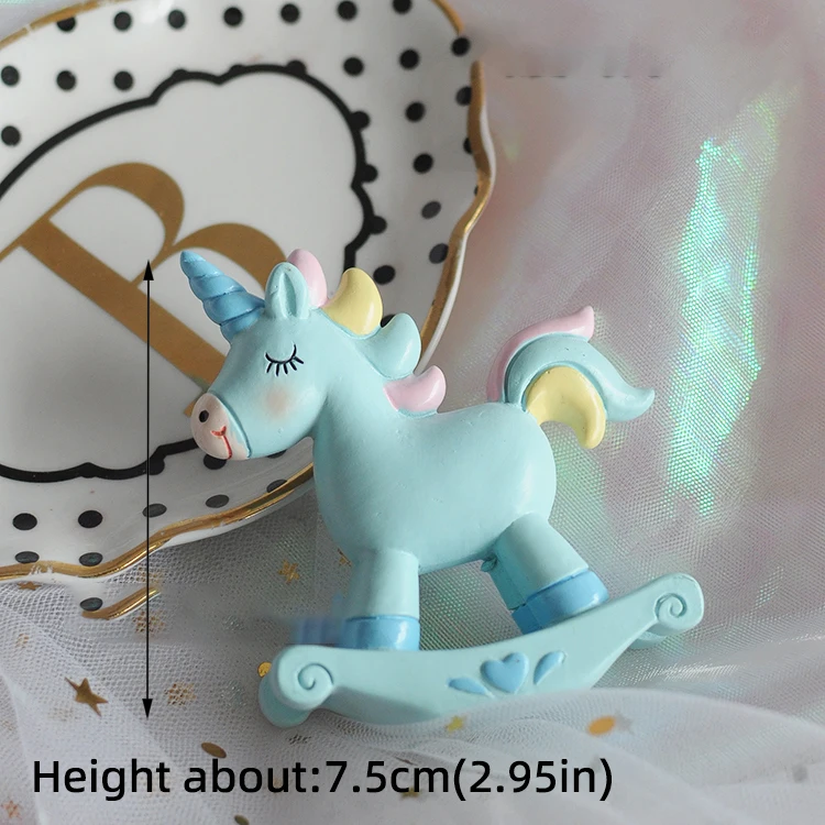Einhorn-Kuchenaufsatz, Mädchen-Geburtstagsparty-Dekoration, bunter Regenbogen, für Kinder, ein Jahr, Partyzubehör, Babyparty-Dekoration, Mädchen, 16. – Detail 15
