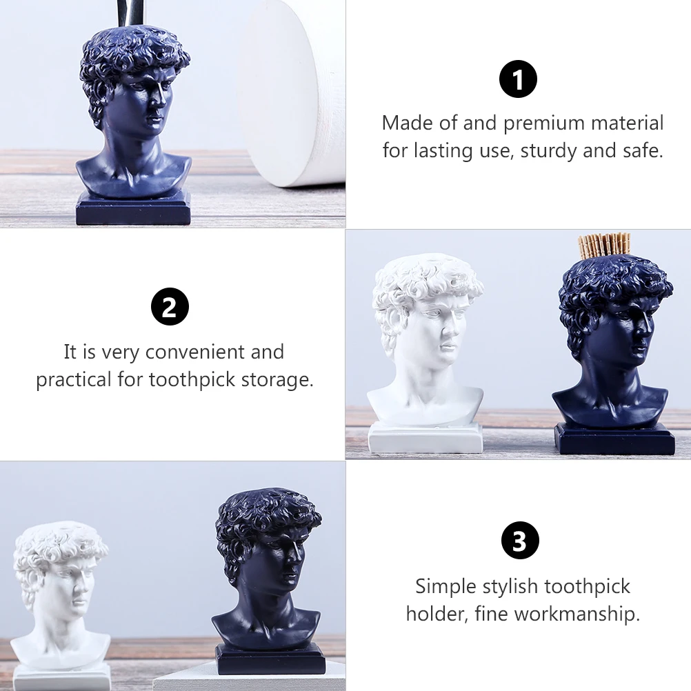 

Toothpick Box Pen Holder Stationery Storage Organizer Desktop Ornament Resin Container For Office Home Desk Use