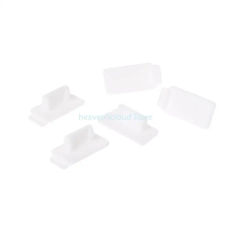 Y88B 5 조각 표준 USB 먼지 플러그 표준 USB 포트를위한 장치 만 보호 장치를 보호합니다.