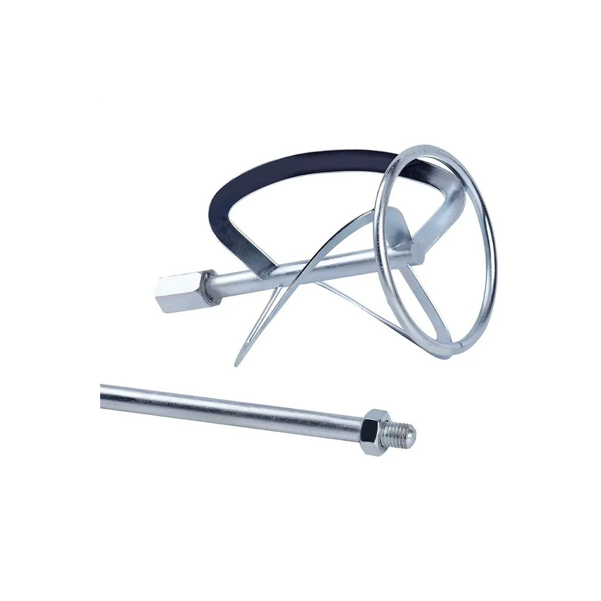 Mezclador de pintura y barro, varilla agitadora para taladro, agitador, varilla mezcladora, mezclador de mortero de hormigón, plateado