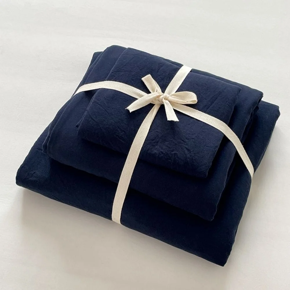Thick Pure Brushed Bed Sheets, Duvet Cover Set, Four Piece Bedding Set Bed Sheet, Fully Enclosed for Home Gift