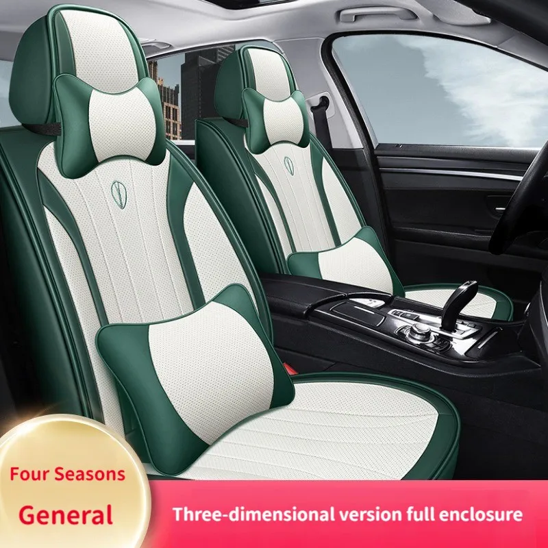 

5 Seat Universal Nappa Leather Car Seat Cover For Lincoln Aviator MKZ Mark LT MKC Continental MKX MKS Navigator Auto Accessories