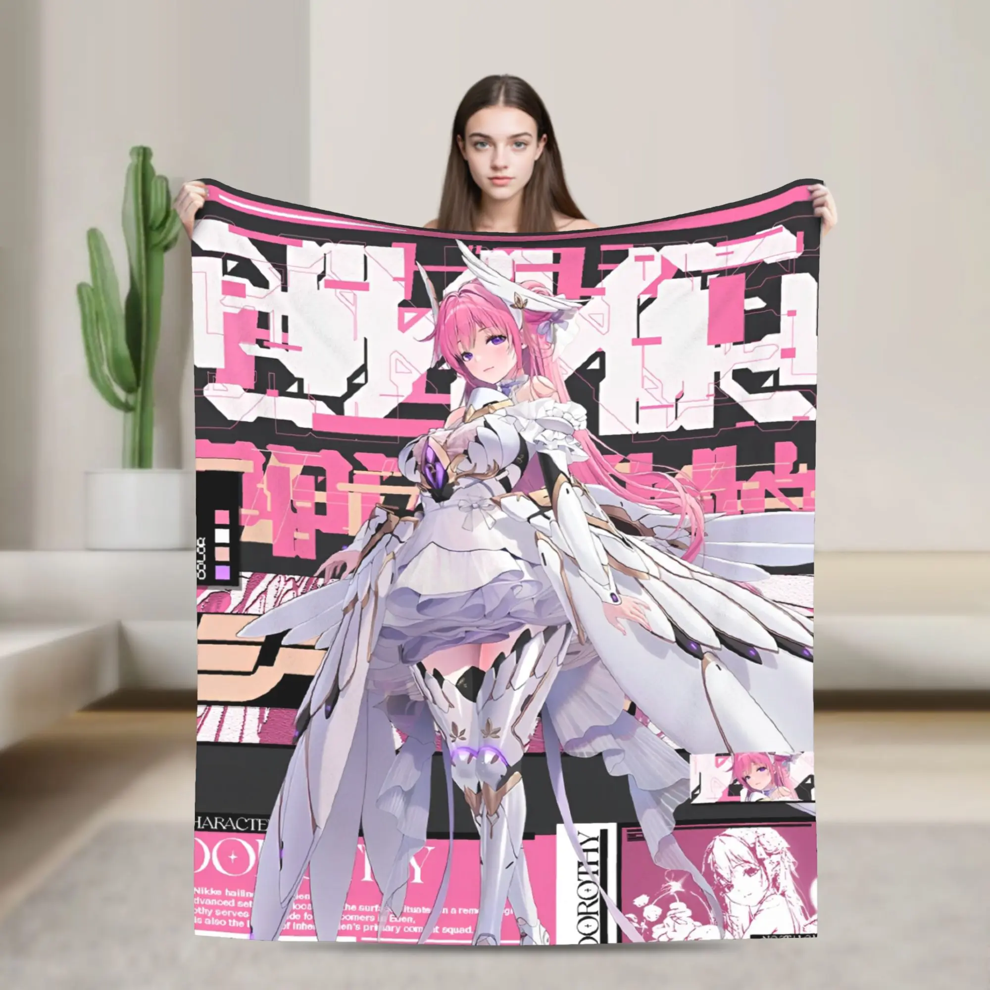 

Goddess of Victory: Nikke DORO Doll Blanket Ultra Soft Throw Blankets for Sofa 50x60 Inch Multi-size Plush Thin Quilt