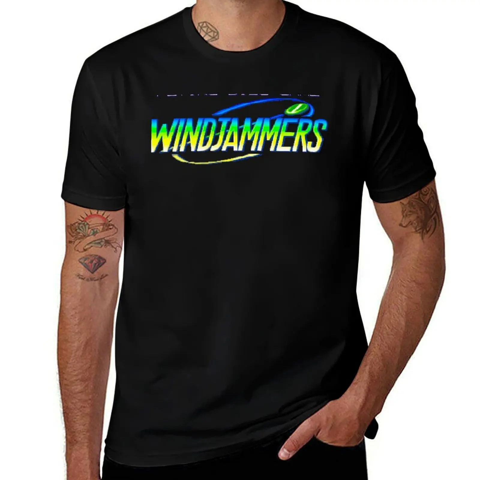 

Windjammers (Neo Geo Title Screen) T-Shirt Fitness Quick Dry Short Sleeve Top