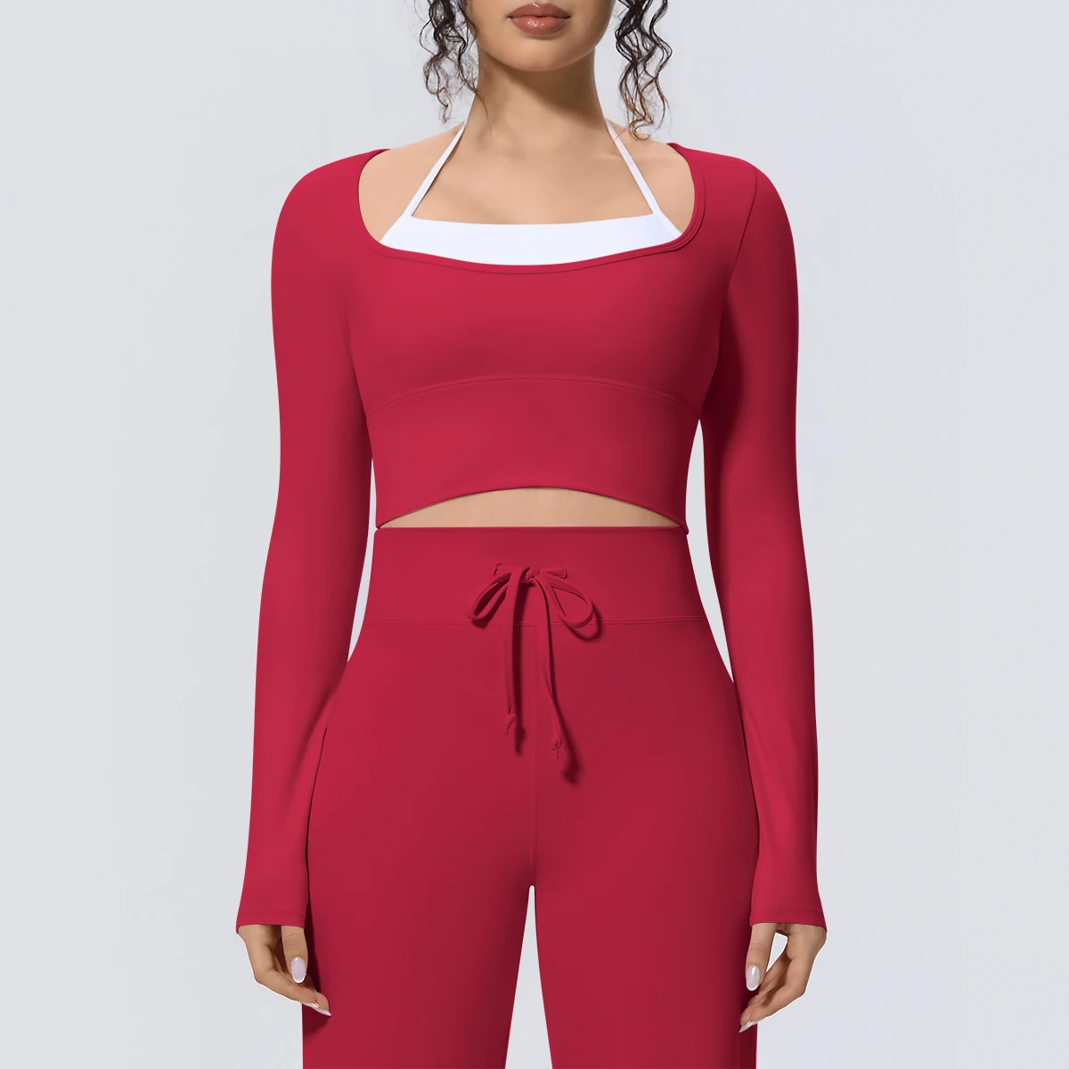 1pc Running Shirts Yoga Long Sleeved Running Workout Top Tight False Two-piece Shockproof Summer Woman Yoga Top with Chest Pad
