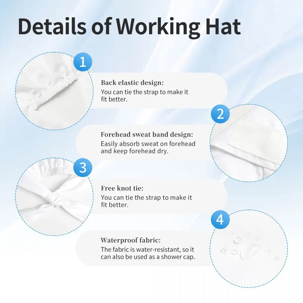 United Colors Of Benettons Breathable Scrub Hat Surgical Scrub Caps Nurse Medical Cap Work Scrubs Hat for Hospital Pharmacy view 4