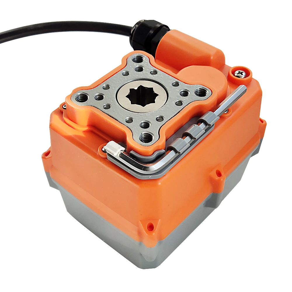Imagem -02 - Eletrônico Atuador Válvula Drive Motor Metal Engrenagens ce Certificado Ip67 Cabeça de Controle da Válvula Power Off Return 12v 24v 110v 230v 50nm