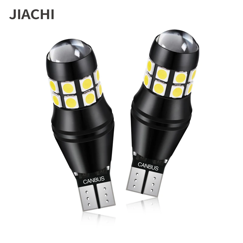 

JIACHI Wholesales 100PCS Auto Car No Error Canbus T15 Led Lights T16 W16W High Power Reversing Lamp White 12-24V 3030chip 20SMD