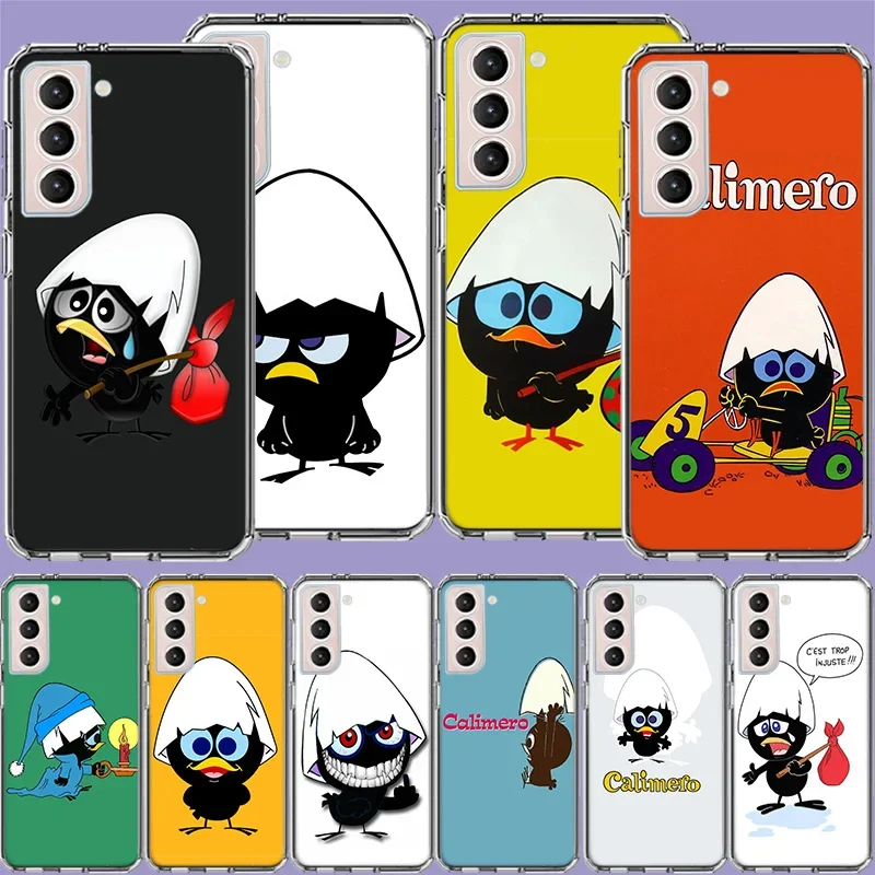 Calimero Cute Cartoon Duck Phone Case For Samsung Galaxy S24 S22 Ultra Capa S21 S23 FE S20 S10 S9 S8 Plus S10E S7 Edge Cover She