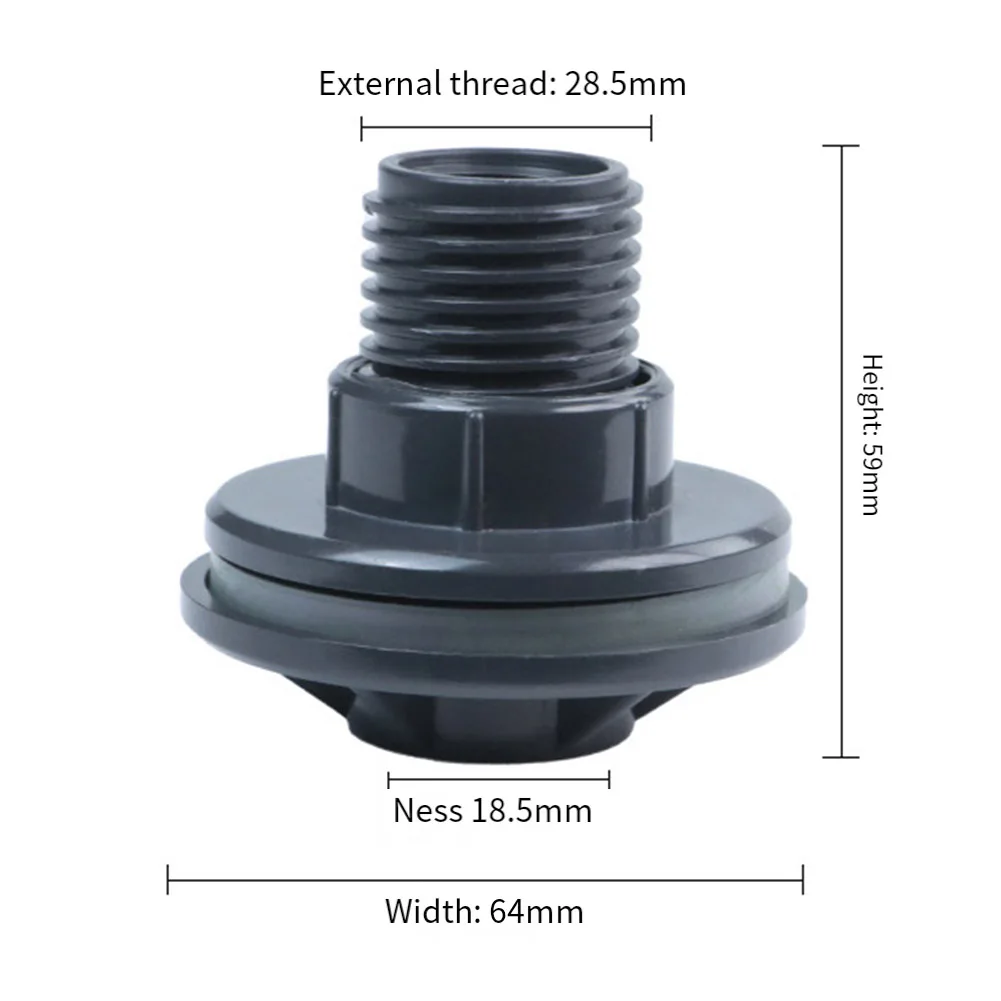 Drip Irrigation Fitting for Water Tank Outlets Constructed from Reinforced Plastic Supports 20mm and 25mm Tank Port Connections