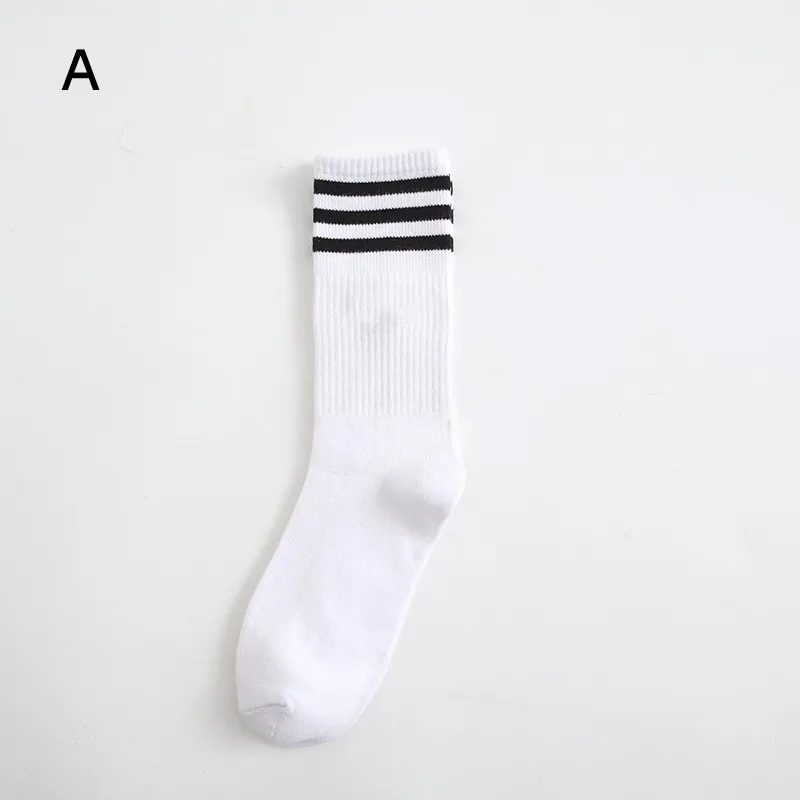 Chaussettes hautes rayées en coton pour hommes et femmes, Tube Fashion, Interface Ins, Documents Pure AD Everver, Nouveau