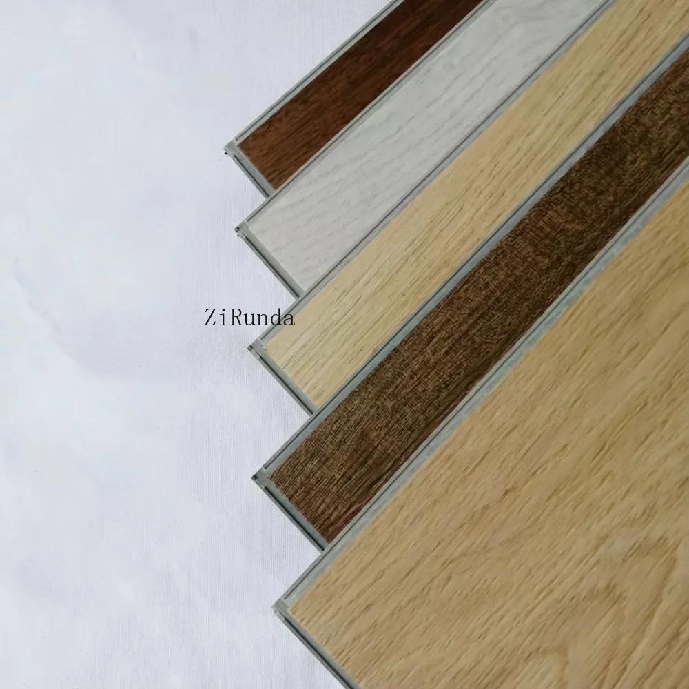 نسخة مخصصة مقاومة للماء 7 "x48" نمط السجاد 122% أرضيات بلاستيكية SPC صلبة للمكتب #5