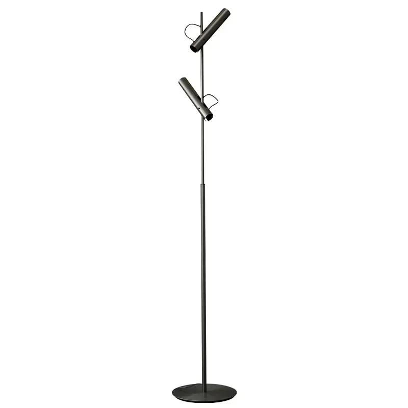 Reproduction of simple modern stainless steel living room sofa reading floor lamp