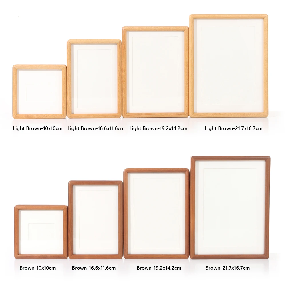 Fashion 6/7/8 Inch Black Walnut Photo Frame Simple Simulation Wood Picture Frame Handmade Mortise Tenon Photo Frame