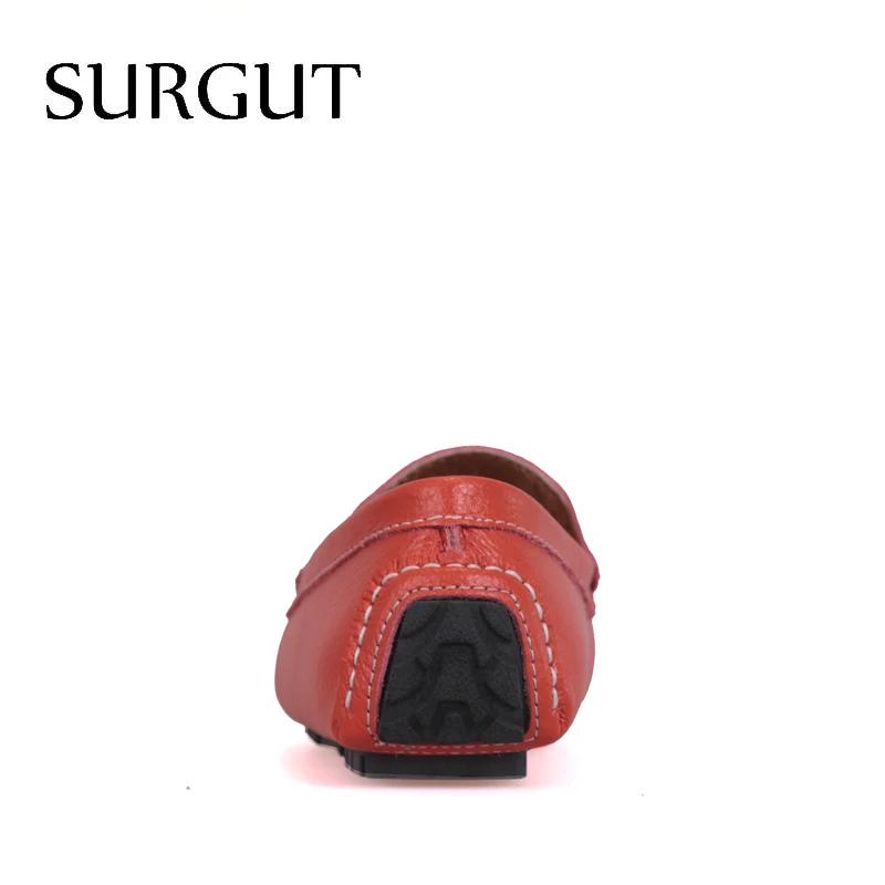 SURGUT Brand New Colors Cow Split Leather Men Flat Shoes Brand Moccasins Men Loafers Driving Shoes Fashion Casual Shoes Hot Sell