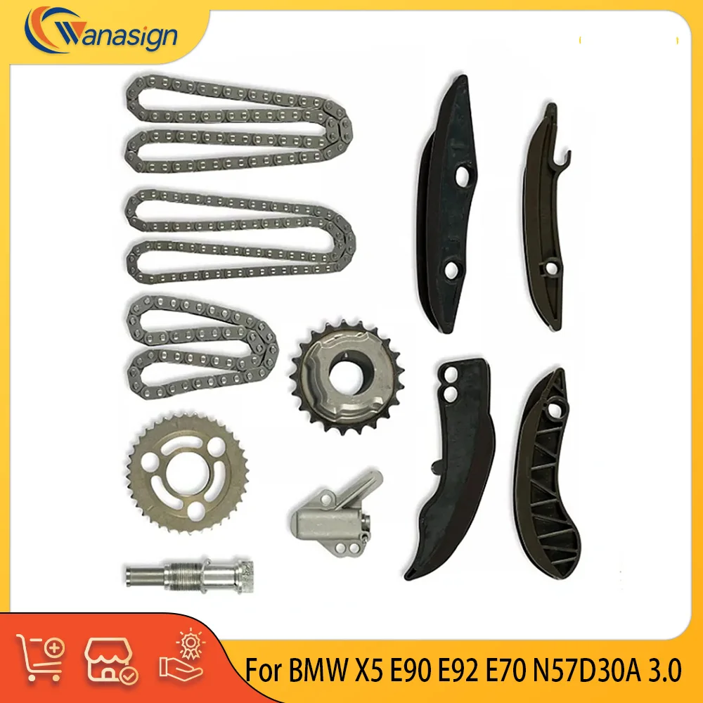 

Engine Parts Timing Chain Kit Fit 3.0 L L6 Diesel N57 For BMW N57D30A 3.0L 3 5 7 X3 X5 X6 11318506654 11318570649