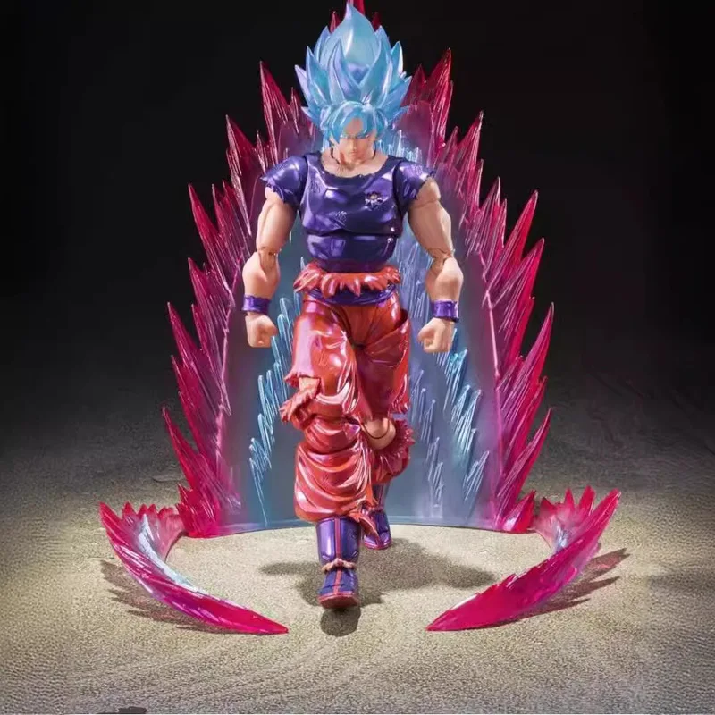 

Коллекционная модель: Фигурка Гоку Супер Сайян Блю (Кайо-Кен) из Dragon Ball, посвященная 15-летию, с эффектом боевых повреждений, подвижная, в коробке