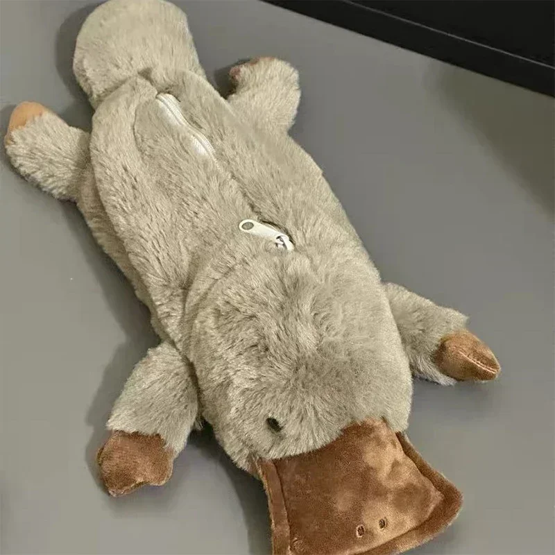 Plush Platypus Doll Pen Bag Ins High Value Soft Cute Cure Decompression Doll Students Learning Stationery Storage Bag