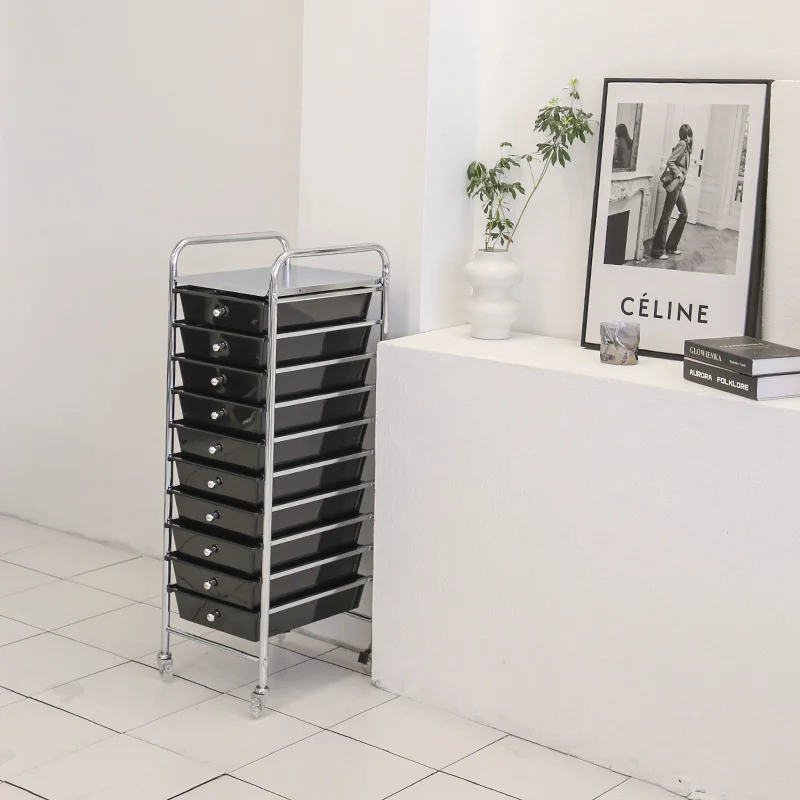 Ins Home Storage Drawer Cart Multilayer Narrow Snacks Rack Multifunctional Hairdresser Utility Easy Mobility SpaceSaving Design