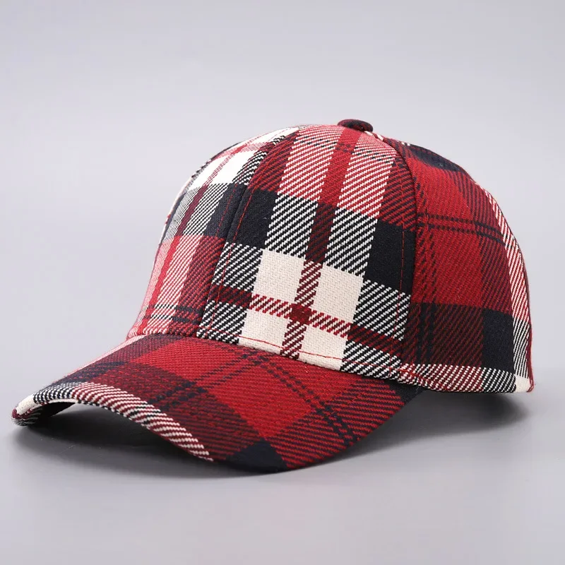 Spring/Summer Exquisite Checkered Baseball Caps Unisex Outdoor Leisure Casquette Vintage Sports Visor Duck Hats For Teenagers