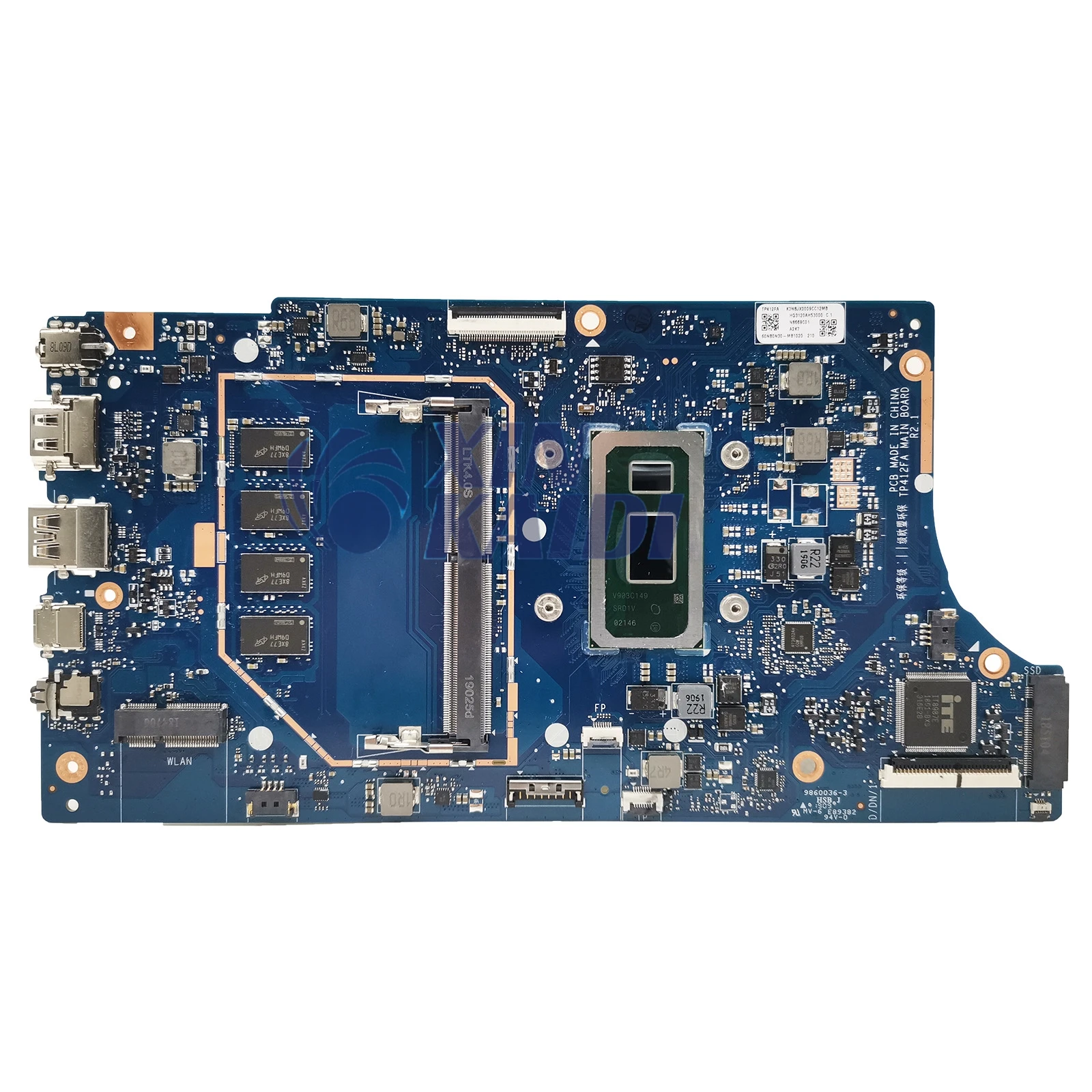 Imagem -02 - Placa-mãe Tp412fac para Asus Vivobook Flip 14 Sf4100f Tp412 Tp412f Tp412fa i3 i5 i7 4g 8g Ram 100 Funcionando Bem