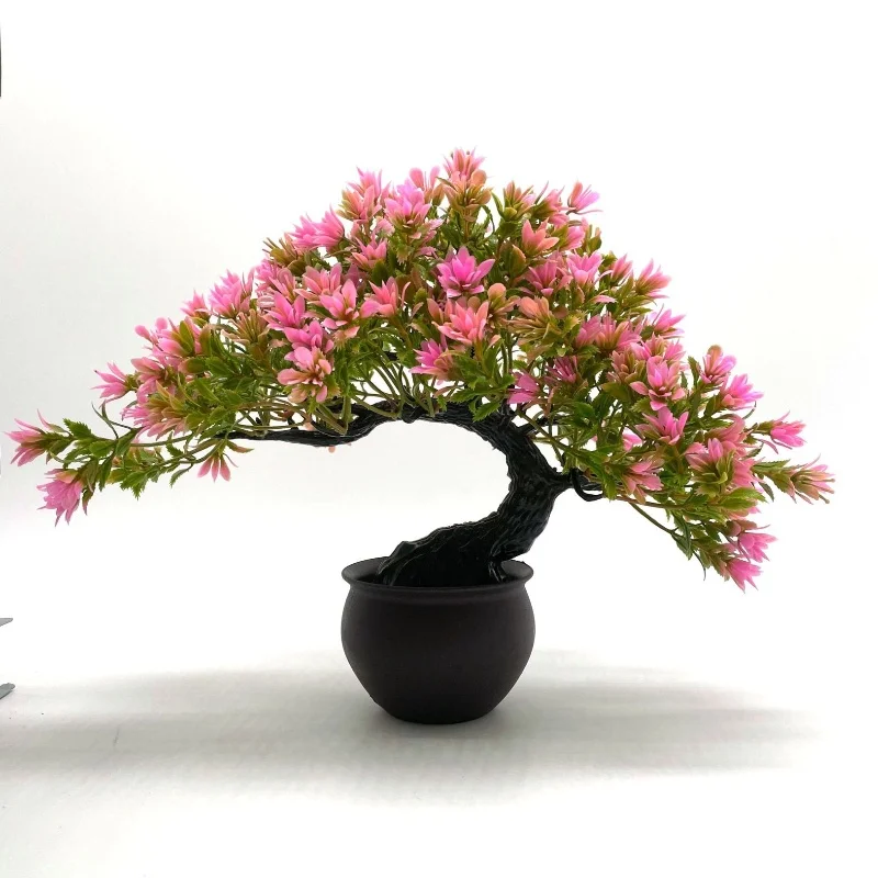 Simulation Fake Potted Bonsai Tree Artificial Plants Desk Ornament Artificial Flower Bonsai Pot Home Decoration OfficeRoom Decor