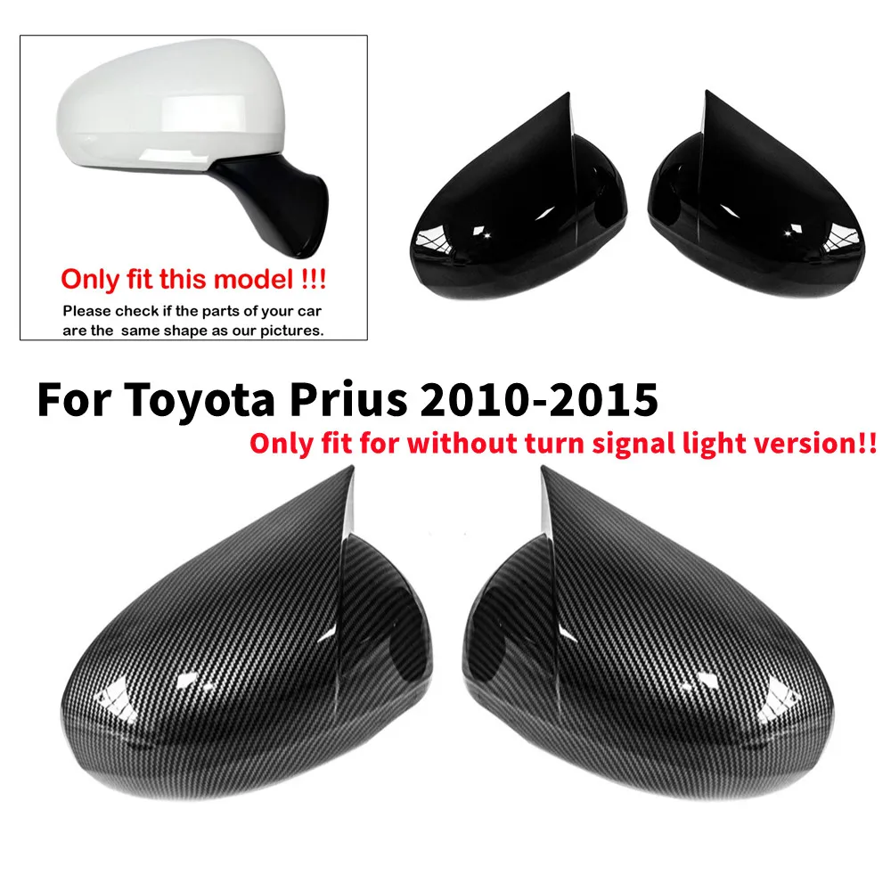 

2PCS For Toyota Prius 2010-2015 Rearview Side Mirror Cover Wing Cap Exterior Door Rear View Trim Car Decoration Accessories