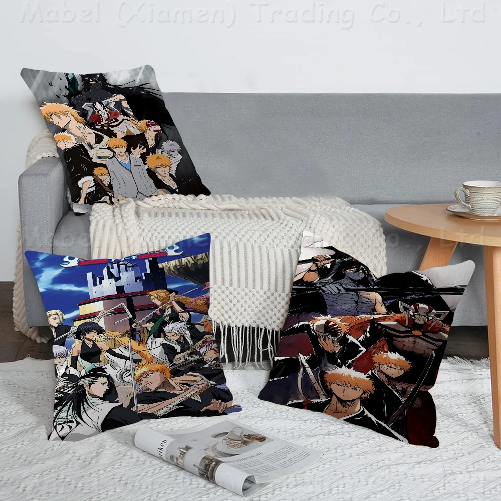 

Anime Bleach Kurosaki Ichigo Pillow Cover For Bedroom Room And Living Room Sofa Decorative Cushion Cover