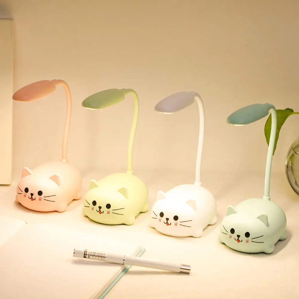 1pcs Rechargeable LED Desk Lamp for Bedrooms with USB Eye Care Lamp Reading Lamp Desk Cartoon Table Light