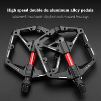 BENGGUO  Mountain Bike Pedals Lightweight Anti-Slip 10 Pins DU Bearings Sealed Chromoly Steel Axle for MTB Road Bikes Cycling