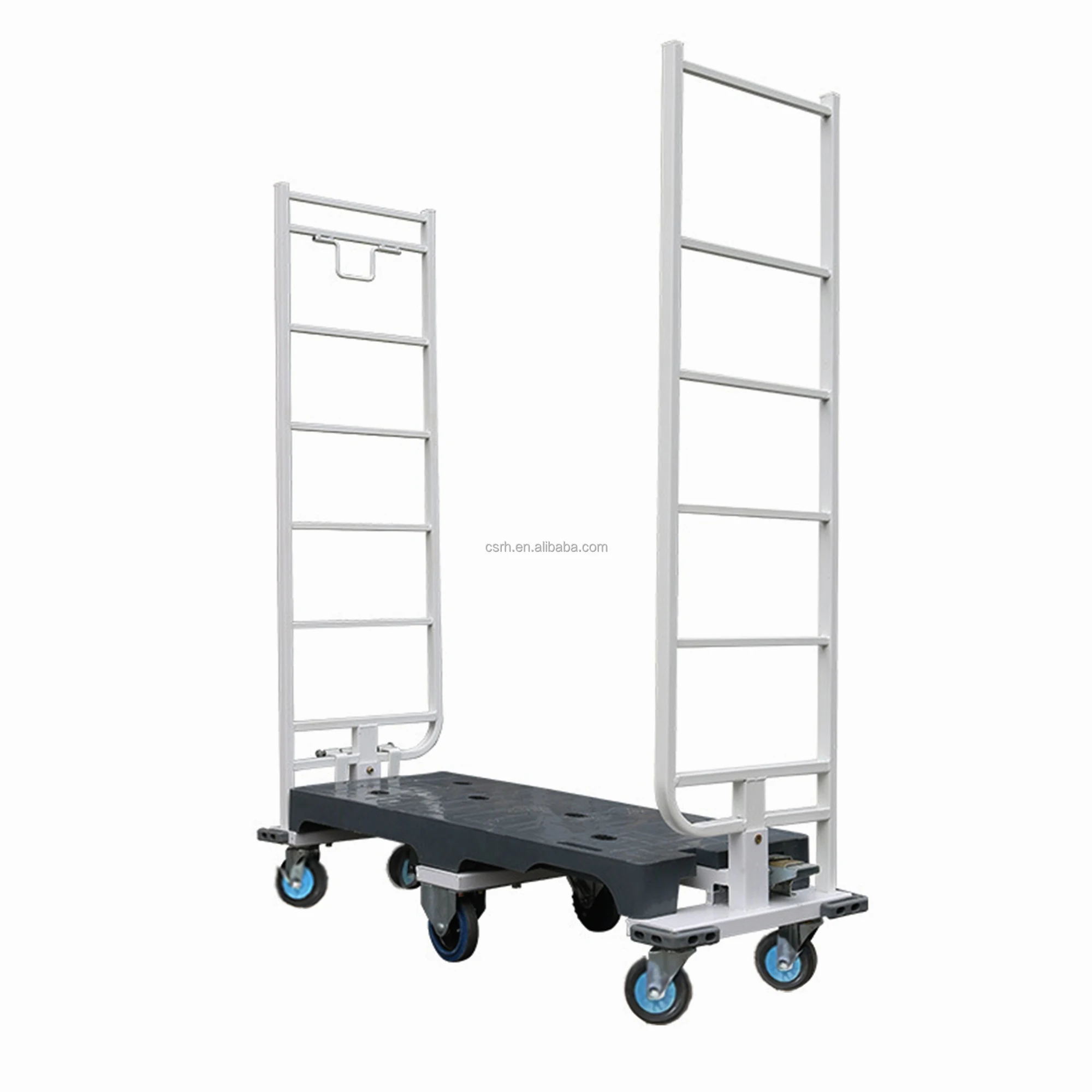 1288*430*1550mm 400kgs Supermarket Six-wheel Replenishment U Boat Logistic Trolley Narrow Aisle Channel Push Cart