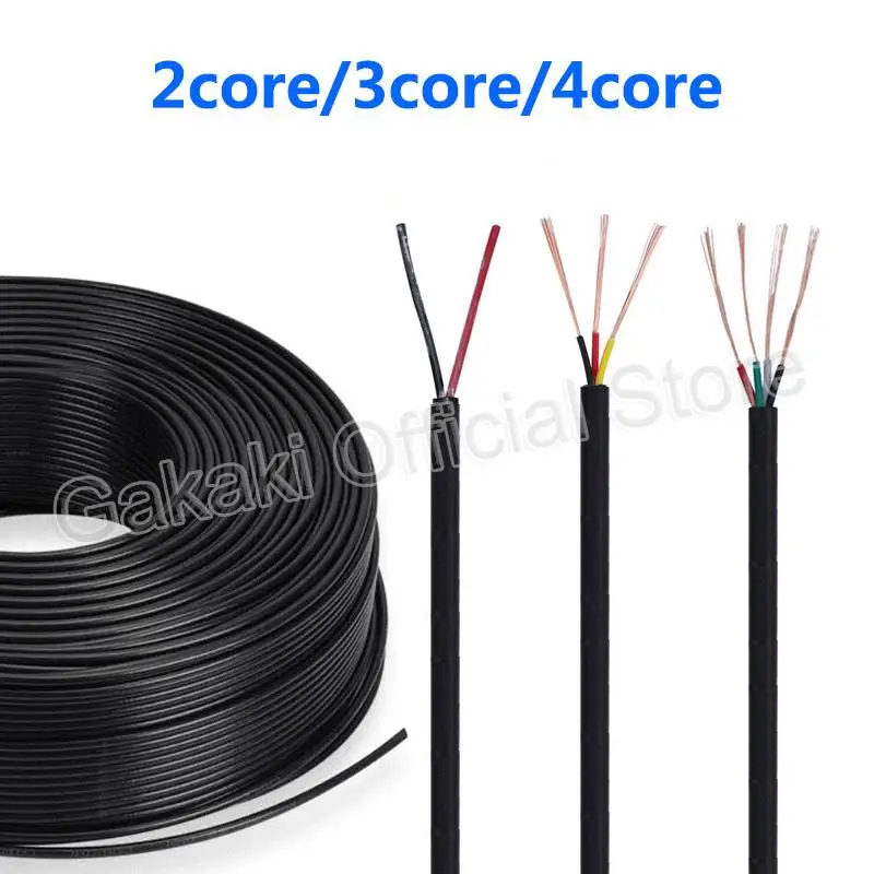 Cable de alimentación de CC con núcleo de 2, 3 y 4 pines, Conector de Audio USB, señal 28, 26, 22 AWG, Cable revestido de cobre, Cable de PVC, Cable electrónico suave 2464