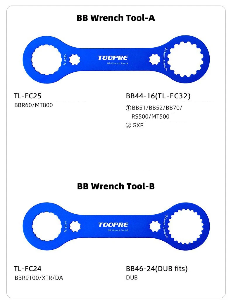 Bottom Bracket Wrench Tool For FC-25 FC-24 DUB-BSA TOOLS MT800 BB52 BB51 BBR60 BB70 MT500 RS500 BBR60 BBR9100 GXP