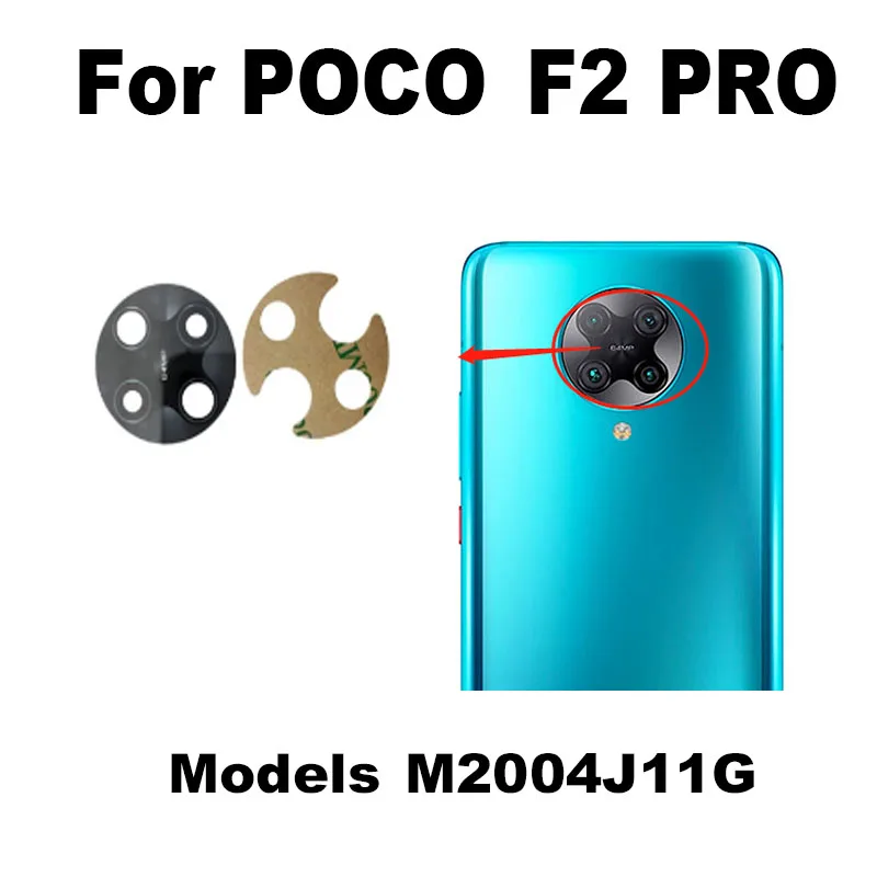 

For Xiaomi POCO F2 PRO Back Camera Lens Rear Glass With Frame Cover Glue Sticker Adhesive