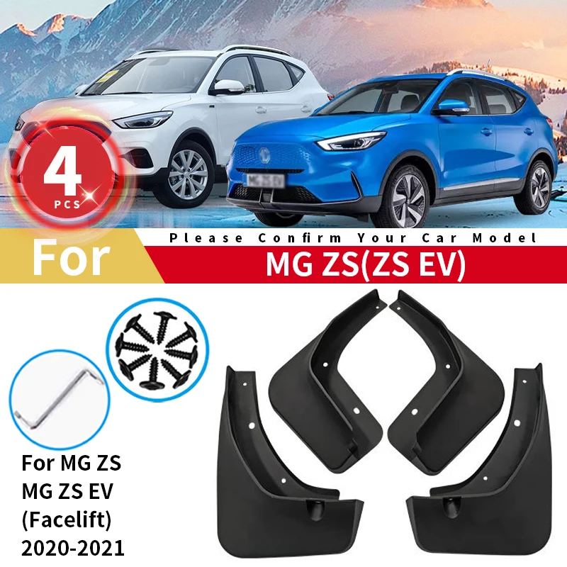 

For MG ZS EV ZST 2017-2022 2018 2019 2022 Mud Flaps Front Rear Wheel Fender Car Mudguard Cover Mud Guards Mudflaps Accessories