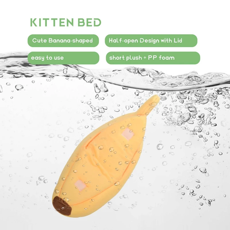 Cute Banana Cat Bed, Pet Bed Soft Cat Embrace Bed, Lovely Pet Bed For Cats, Rabbits & Small Dogs