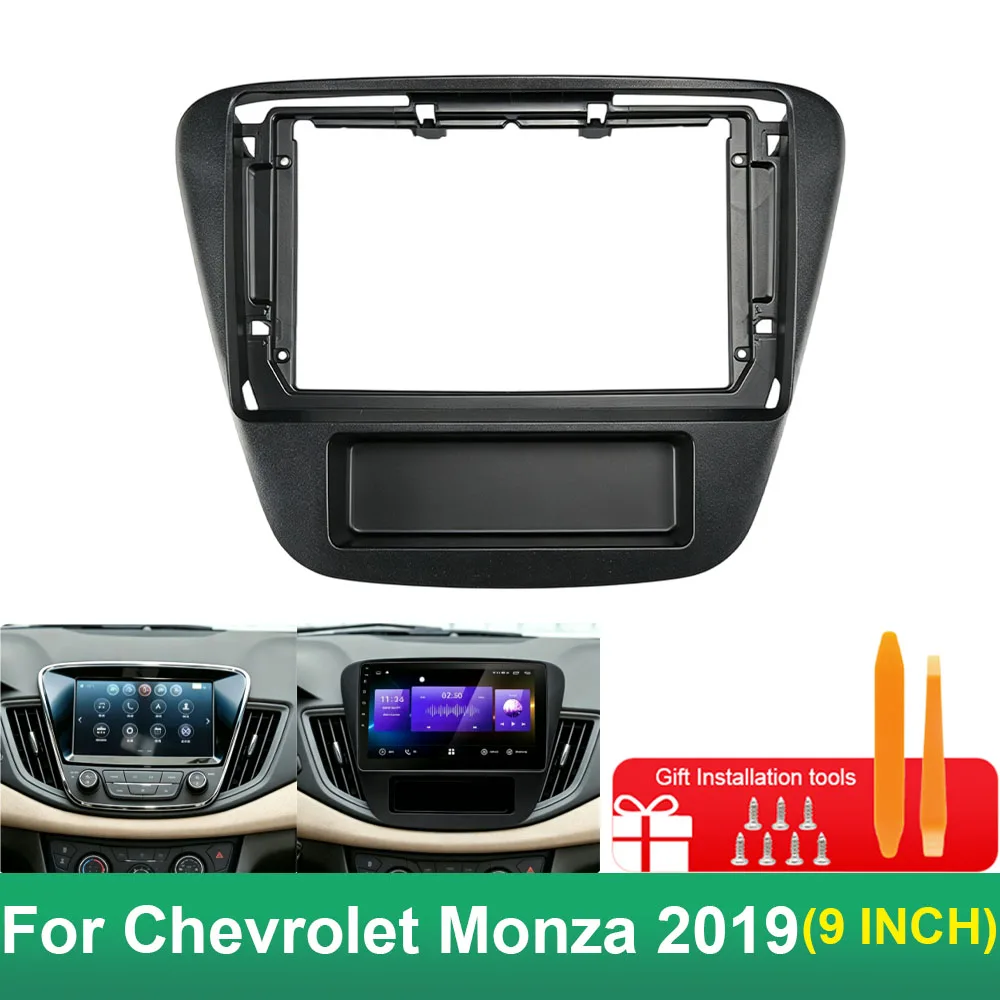 2Din Car Stereo Fascia Trim Bezel For Chevrolet Monza 2019, 9 Inch Android Radio Dash Modification Panel