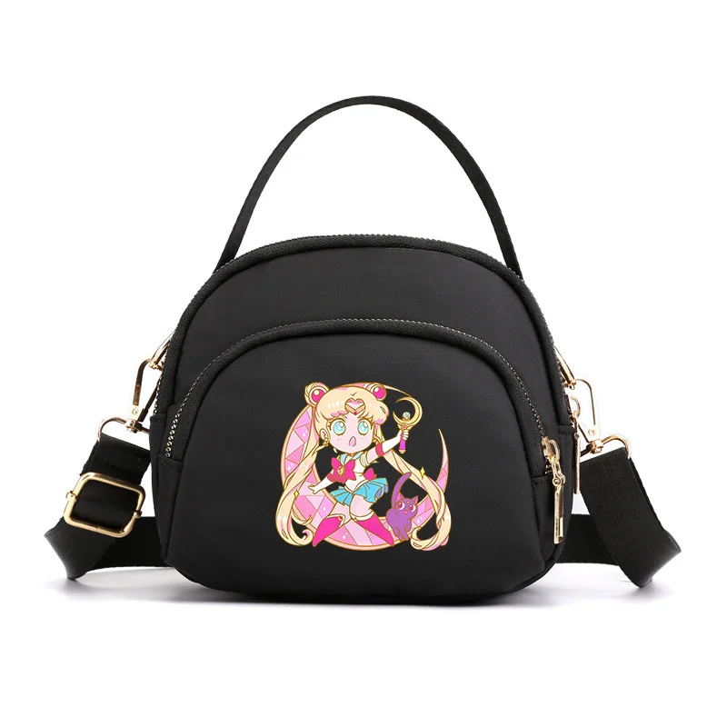 Sailor Moon Shoulder Bag Anime Luna Crossbody Pouch Women Commuter Bags Portable Girls Phone Tissue Storage Strap Bag Designer