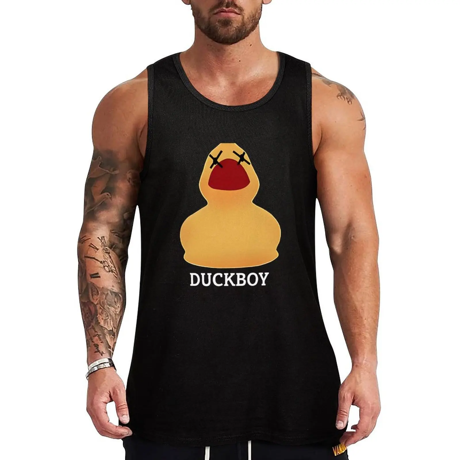 duckboy merch Tank Top Simple Graphic Tank Top Minimal Print Sleeveless