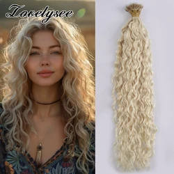 Extensiones de cabello humano Natural para mujer, extensiones de cabello de queratina europea, 100% Remy, Nano anillos de onda de agua