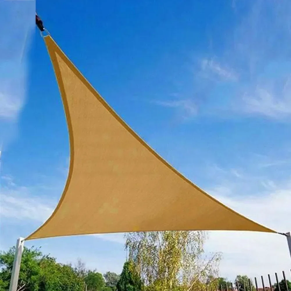 Outdoor Sun Shade Sails Canopy Cover Net Triangle Shape For Patio Garden 3*3*3M