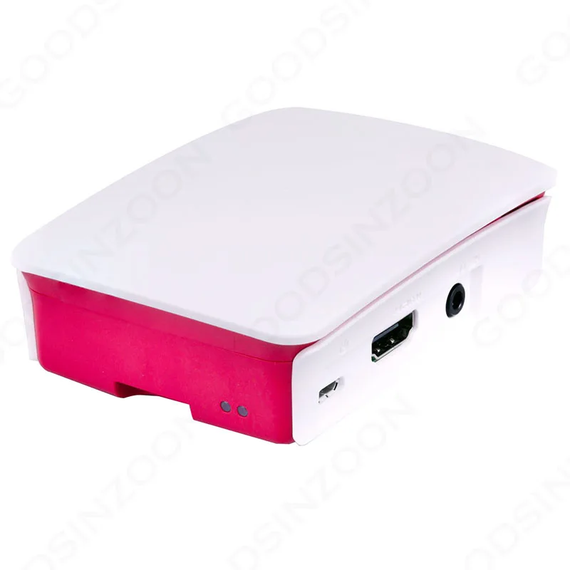 ABS Case for Raspberry Pi 3 Model B/B+, Protective Cover for Pi3 RPI DIY Projects, Easy Snap-On Design (Red+White)